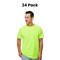 24 Pack : M&O Men’s Gold Soft Touch USA Cotton Jersey Crewneck T Shirt For Easy Customization